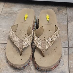 Volatile Beige Woven Sandals